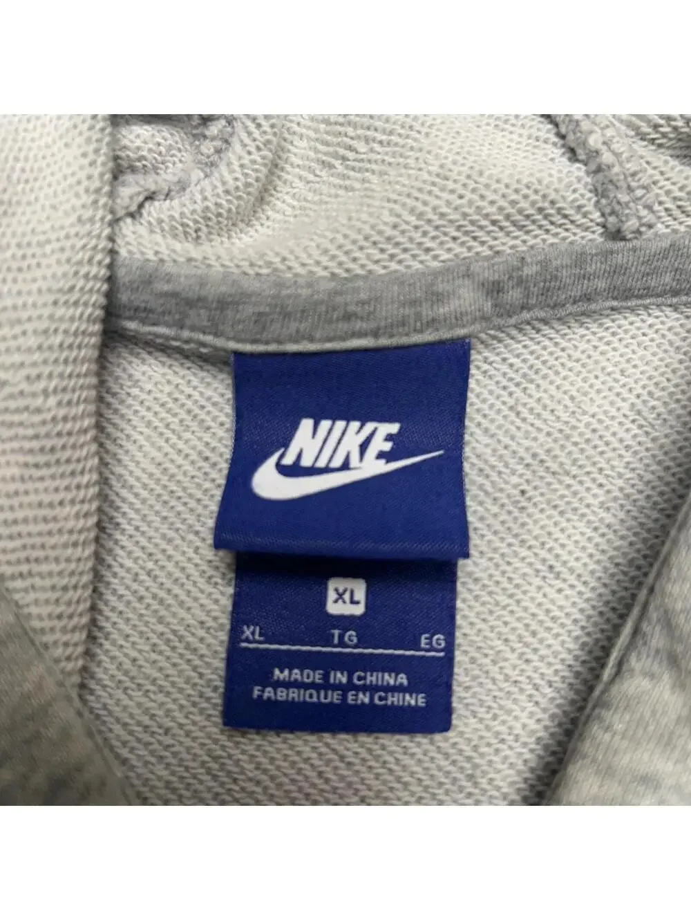 Vintage Nike Hoodie Woman XL Gray Swoosh -Blue tag